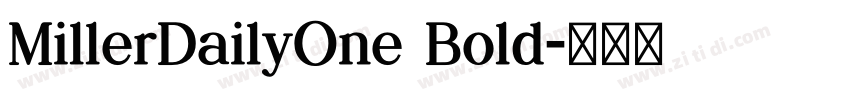 MillerDailyOne Bold字体转换